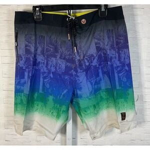 VAST Island Texture Copper 29 CU Series Blue Multi Men's  Board‎ Shorts Sz 30